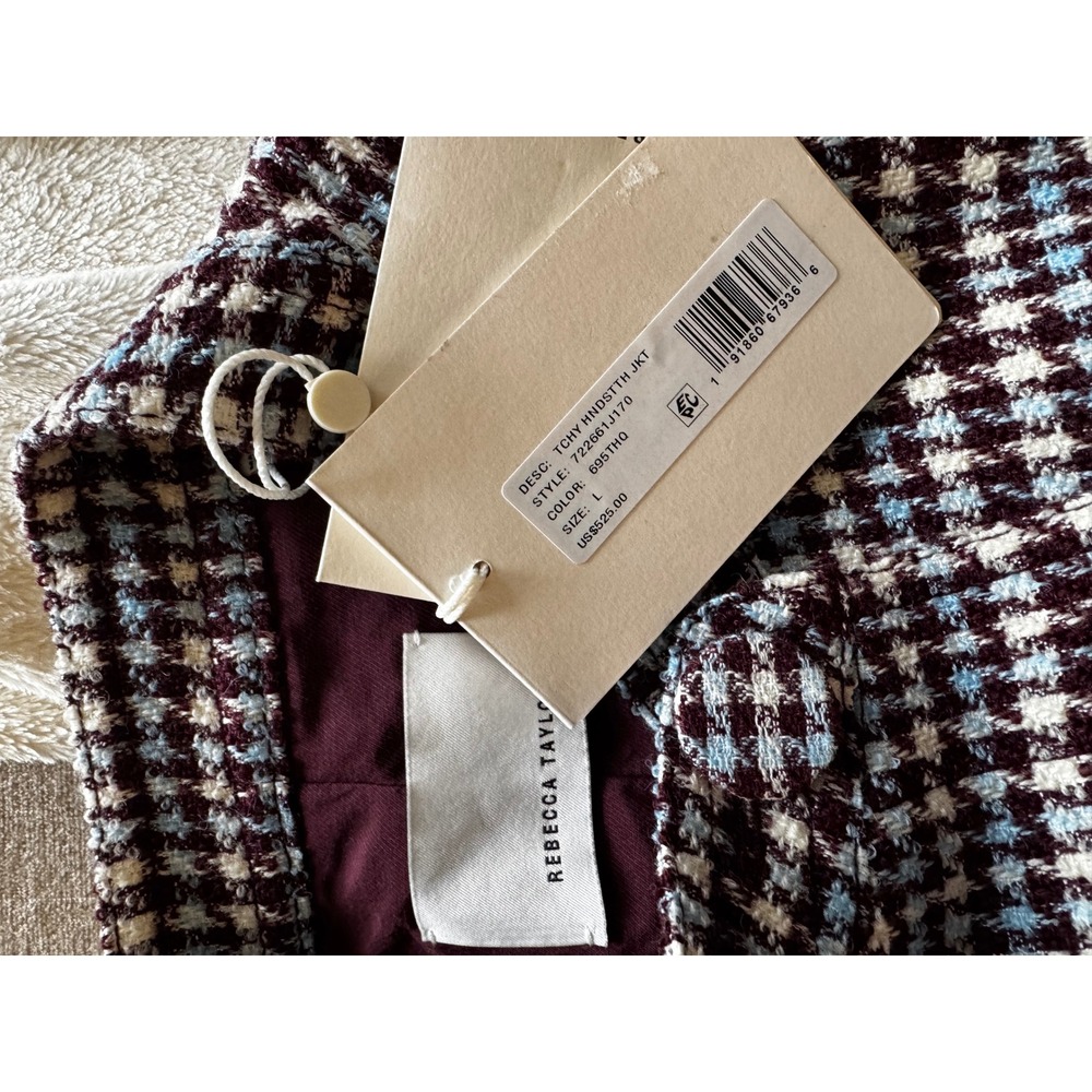 NWT Rebecca Taylor Techy Houndstooth Jacket / Size L / MSRP of $525! - Picture 9 of 9